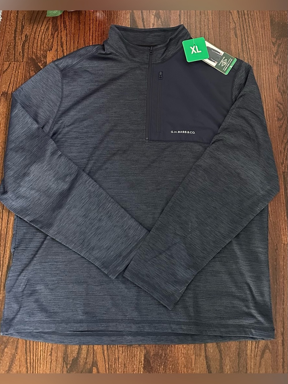 NWT GH Bass 1/4 zip fleece pullover, size XL